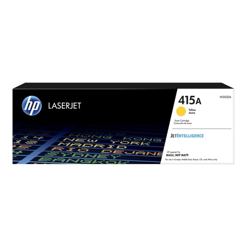 HP 415A Yellow Original LaserJet Toner Cartridge, 2100 Pages, W2032A