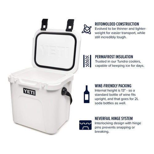 YETI Roadie 24 Hard Cooler, 26 lbs Capacity, White