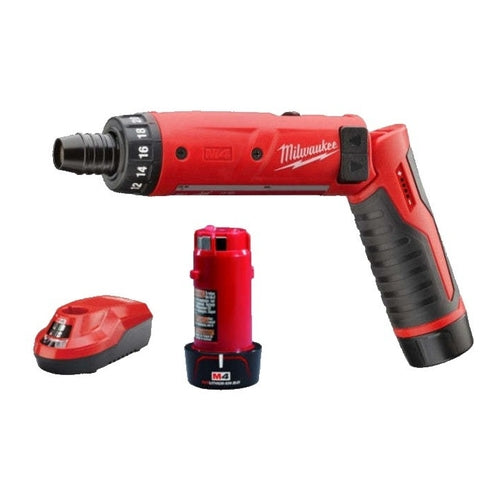 Milwaukee M4 D-202B Drill Driver, 2 x M4 B2 Battery, 4933440475