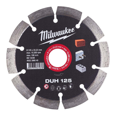 Milwaukee DUH 125mm Diamond Blades Cutting Disc, 4932399540