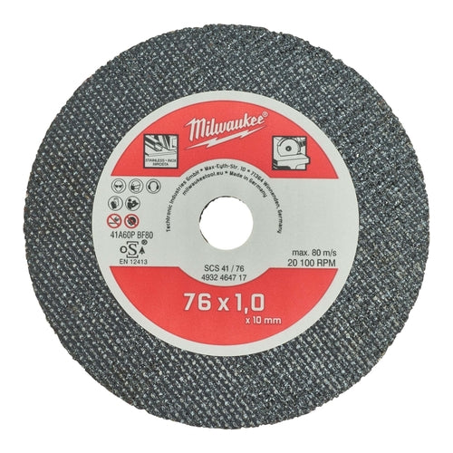 Milwaukee SCS 41/76 Thin Metal Cutting Disc Pro+, 76mm, 4932464717