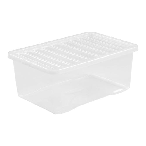 Plastic Storage Box with Removable Lid, 39 x 28 x 28cm