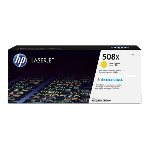 HP 508X High Yield Yellow Original LaserJet Toner Cartridge, 12500 Pages, CF360X