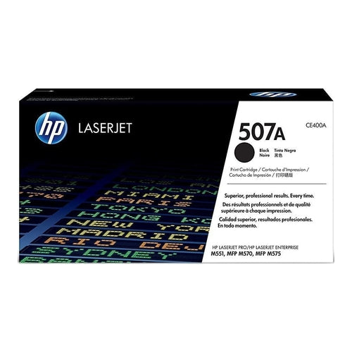 HP 507A Black Original LaserJet Toner Cartridge, 5500 Pages, CE400A