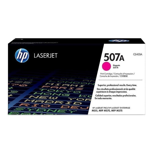 HP 507A Magenta Original LaserJet Toner Cartridge, 6000 Pages, CE403A