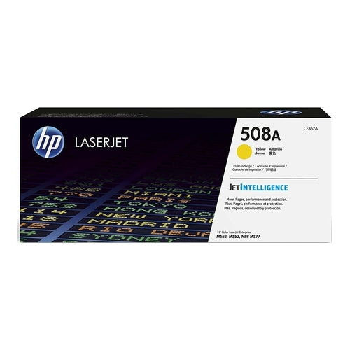 HP 508A Yellow Original LaserJet Toner Cartridge, 5000 Pages, CF362A