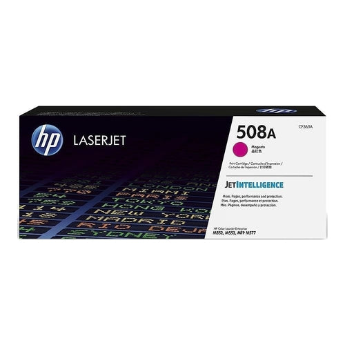 HP 508A Magenta Original LaserJet Toner Cartridge, 5000 Pages, CF363Ah