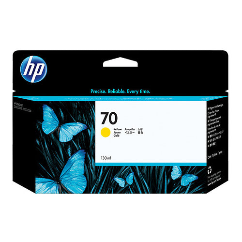 HP 70 DesignJet Ink Cartridge. Yellow, 130ml, C9454A