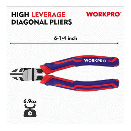 WORKPRO CR-V Diagonal Plier, 6 Inch, WP231103WE