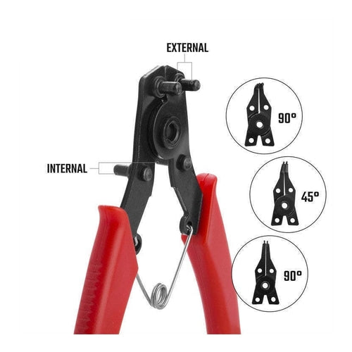 WORKPRO 4-In-1 Circlip Plier Set, 6 Inch, WP201004