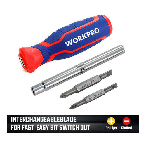 WORKPRO 6-In-1 Screwdriver, WP221046