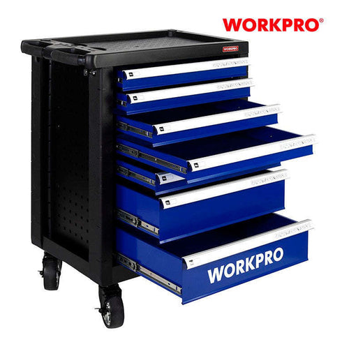 WORKPRO 7 Drawer Roller Cabinet, 38.5 Inch, 300Kg Max, WP285002