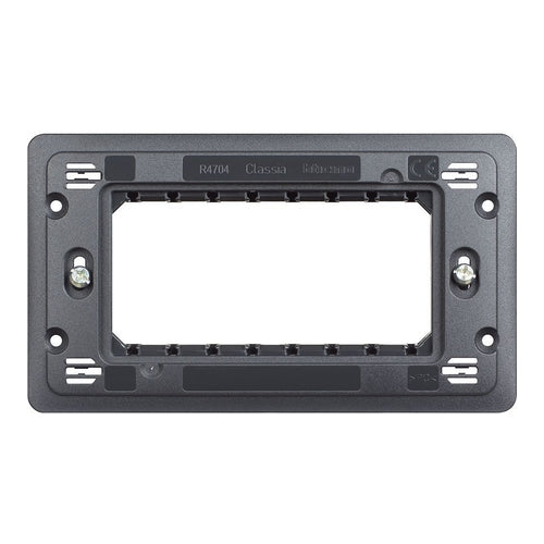 bticino Classia Rectangular Fixing Frame, 4 Modules