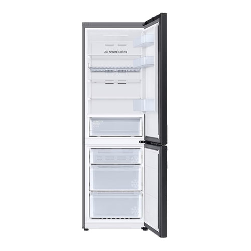 SAMSUNG Bottom Mount Freezer Refrigerator, 340L, Black, RB34A6B2F22/LV