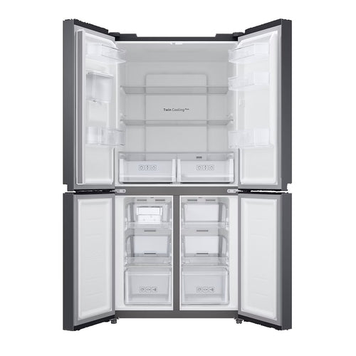 SAMSUNG French Door Refrigerator, 466L, Black, RF48A4010B4/LV